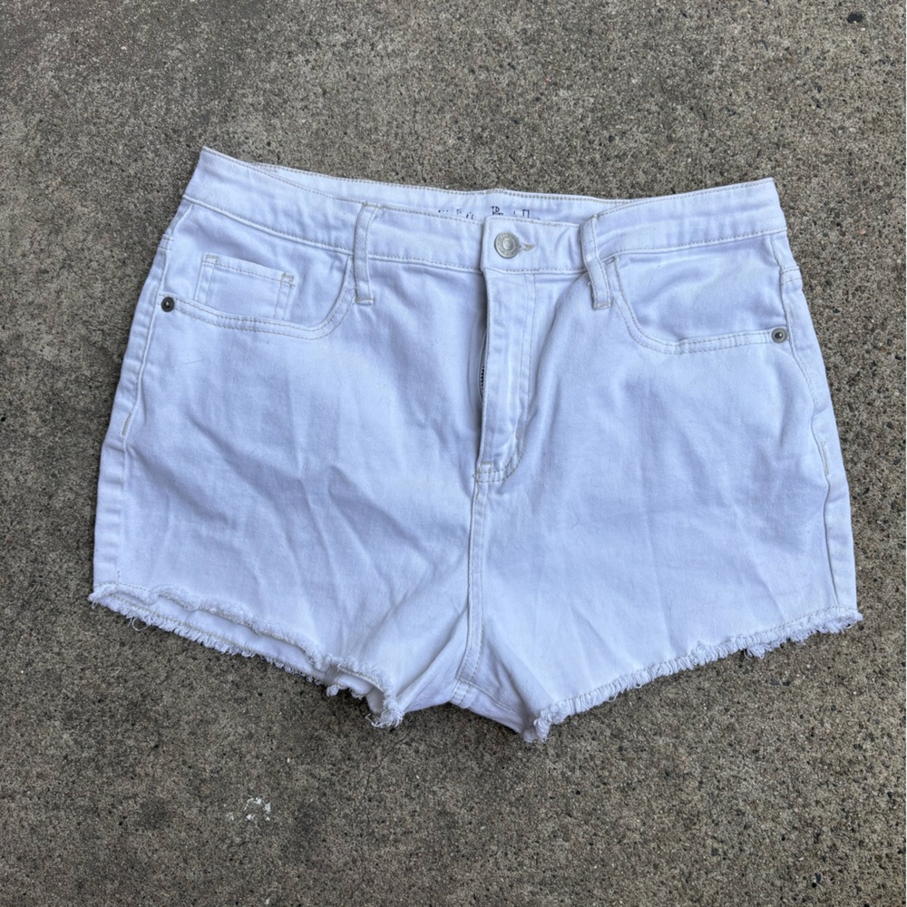 Wild Fable white denim ripped jeans shorts